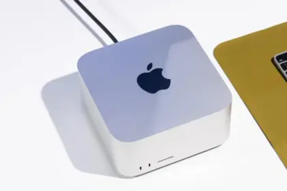 Mac Studio computers running a large AI model through Apple's MLX framework