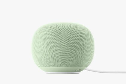 Illustration of a smart speaker beside a router dashboard showing device data usage