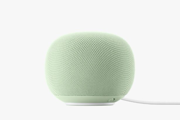 Illustration of a smart speaker beside a router dashboard showing device data usage