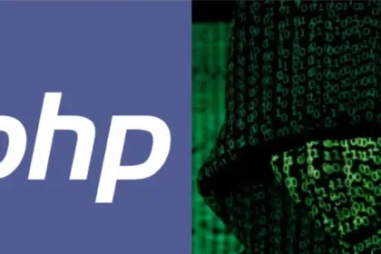 Illustration of PHP server security vulnerabilities and global website disruptions