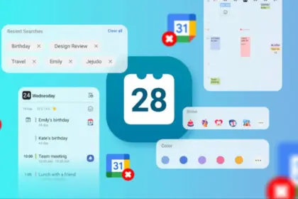 Illustration of a smartphone and calendar beside two clocks showing a one-hour difference